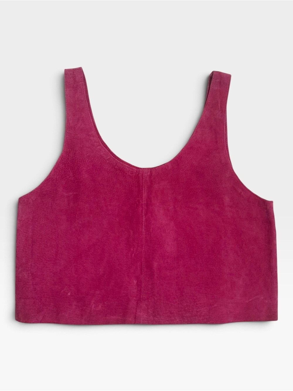VTG Pink Suede Sleeveless Crop Top by Don’t Stop, Size M